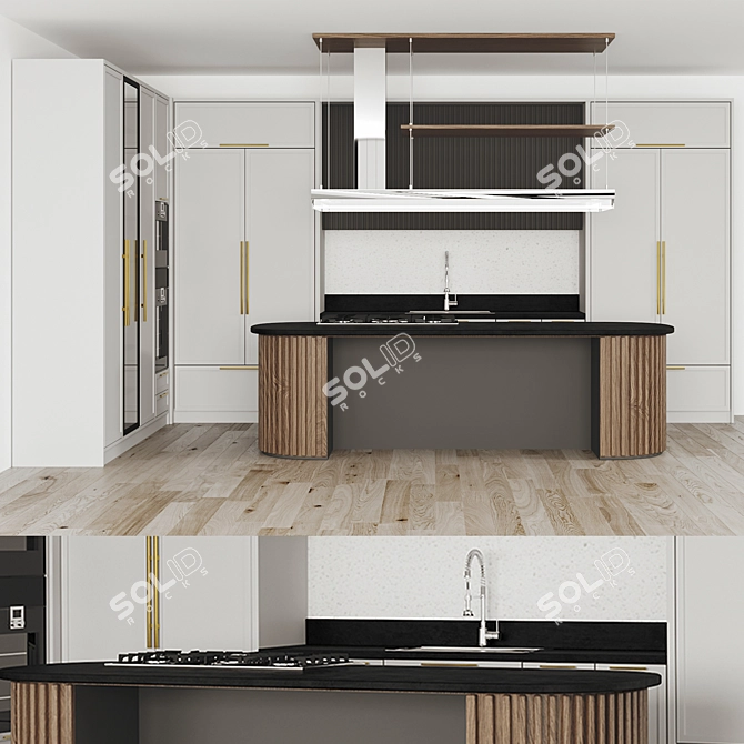 Versatile Kitchen Set 3D model image 2