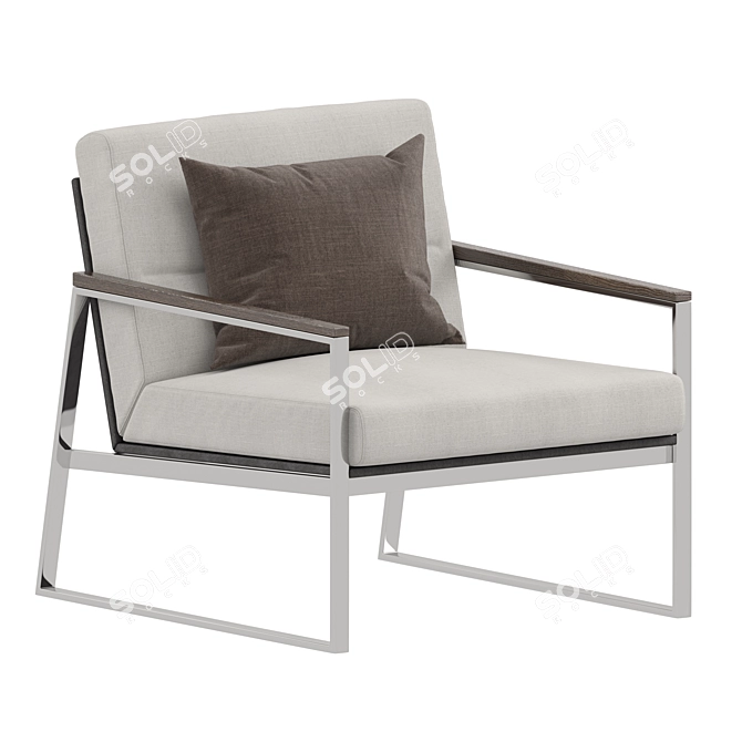 Luxury Daytona Armchair: Italian Elegance in Every Detail 3D model image 2