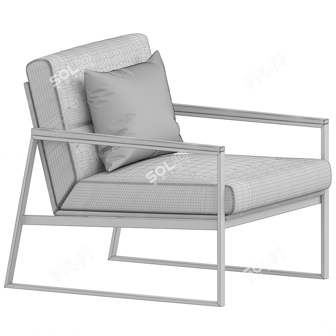 Luxury Daytona Armchair: Italian Elegance in Every Detail 3D model image 5