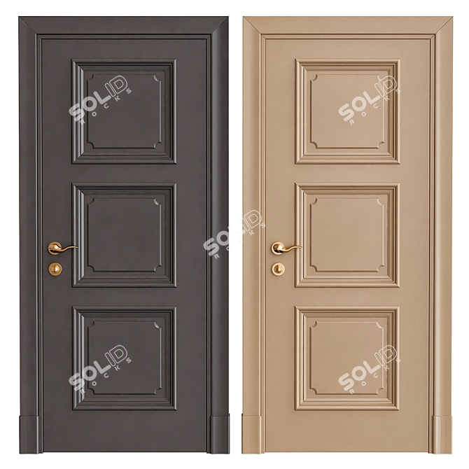 Modern Style Interior Doors 3D model image 1