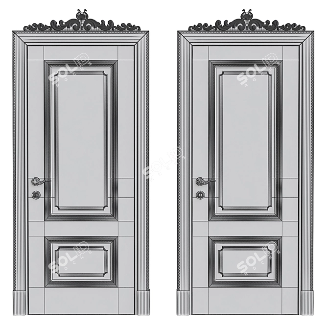 Modern Elegance: Interior Door №33 3D model image 2