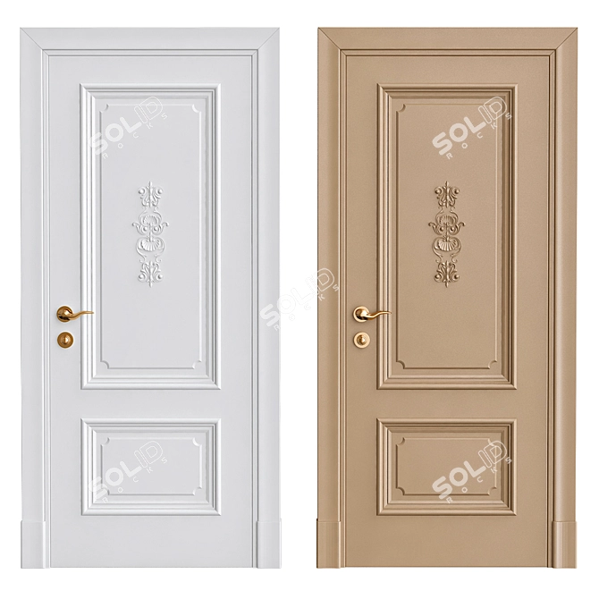 Modern Elegance in Doors 3D model image 1