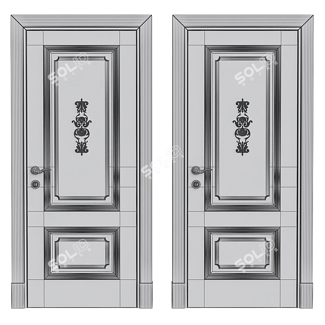 Modern Elegance in Doors 3D model image 2