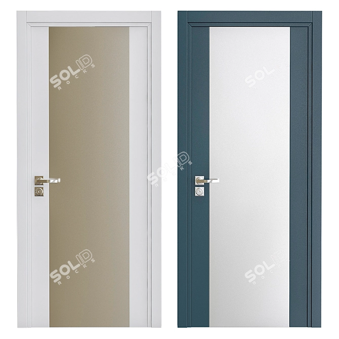 Stylish Modern Doors 3D model image 1