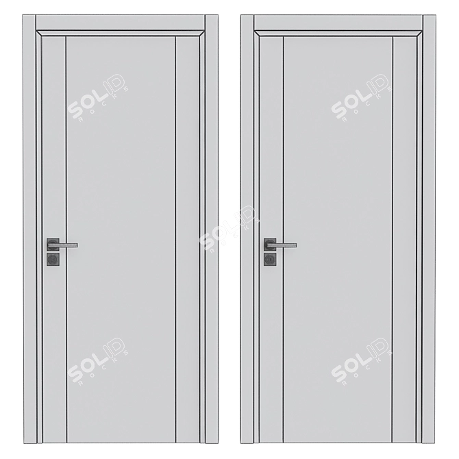 Stylish Modern Doors 3D model image 2