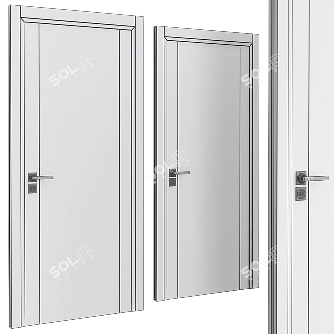 Modern Elegance: Interior Doors 3D model image 2