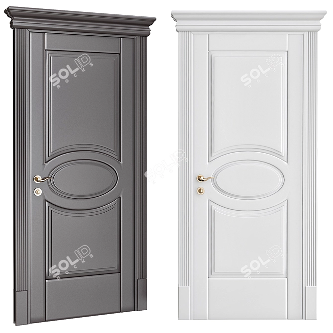 Modern Elegance: Interior Doors 3D model image 1