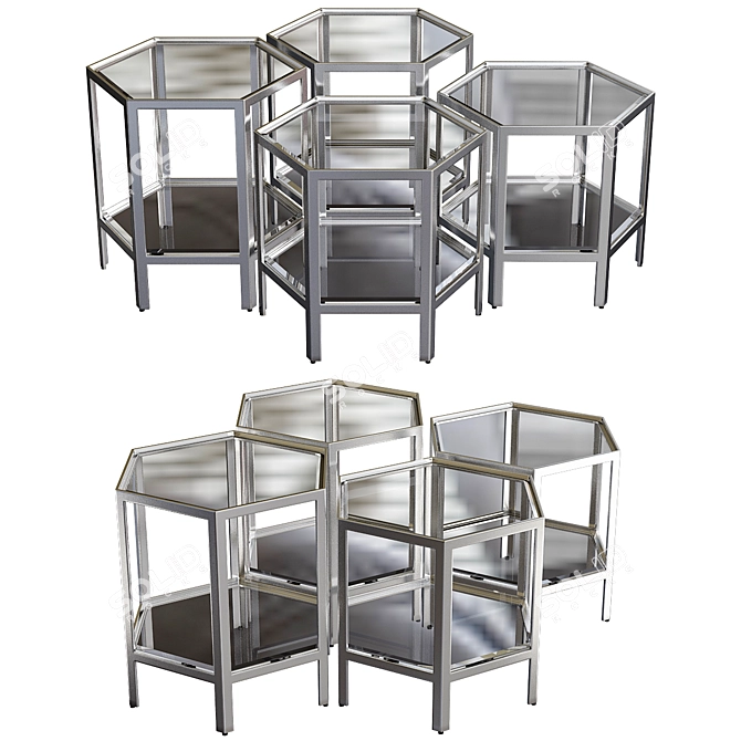 Elegant ARAMIS Eichholtz Chandelier 3D model image 1