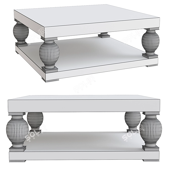 Elegant European-inspired Furniture Collection 3D model image 2