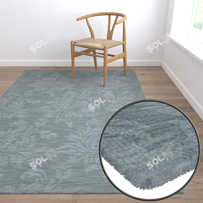 Luxury Carpet Set: High-Quality Textures for Stunning Interiors 3D model image 5