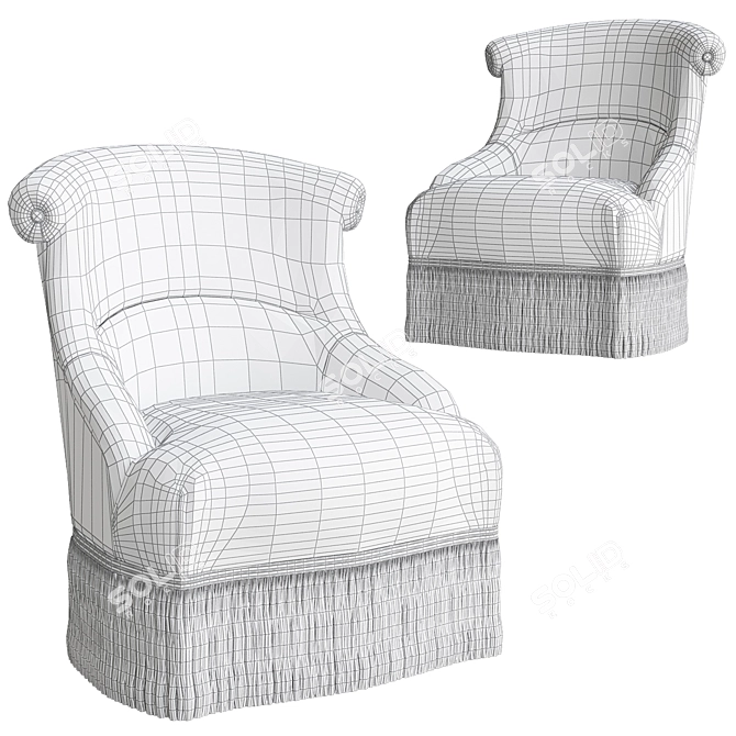 Elegant Etoile Chair 3D model image 2