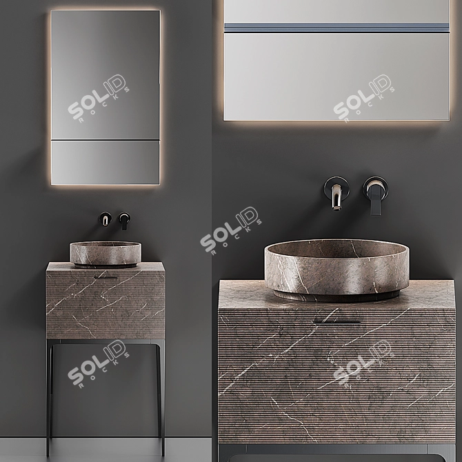 Modern Minimalist Inbani Grate 3D model image 1