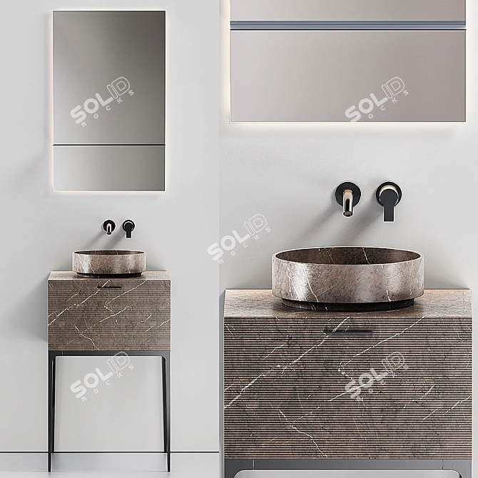 Modern Minimalist Inbani Grate 3D model image 5