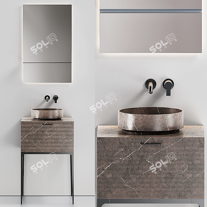 Modern Minimalist Inbani Grate 3D model image 6