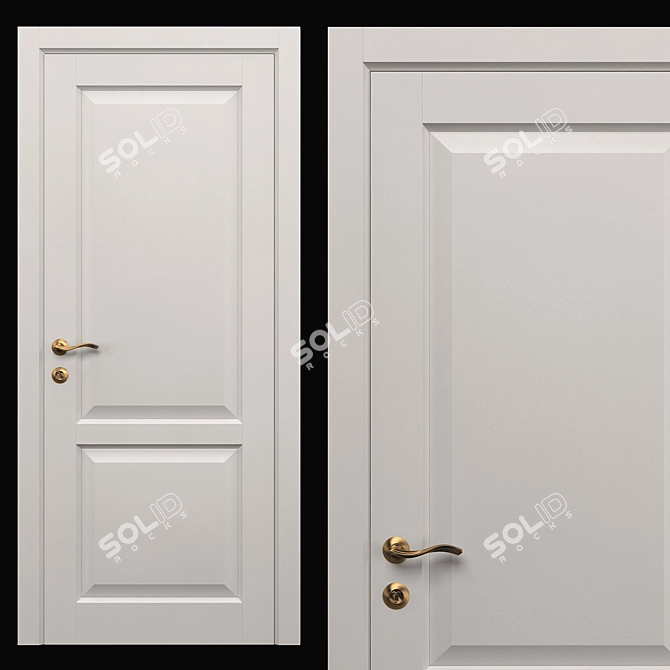 ELEGANCE 2 Modern Door for Interior 3D model image 3