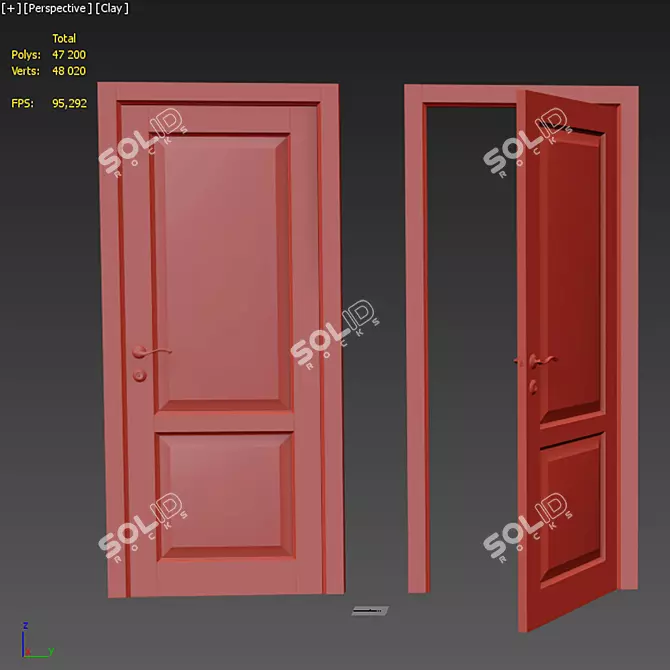ELEGANCE 2 Modern Door for Interior 3D model image 1