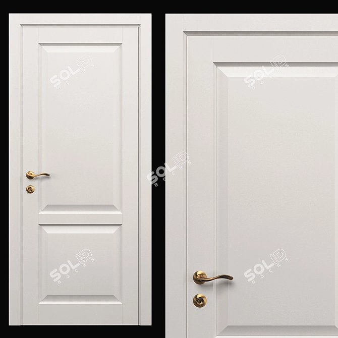 ELEGANCE 2 Modern Door for Interior 3D model image 2