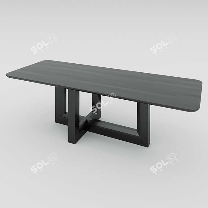 Soul Wood Dining Table SO-007 3D model image 1