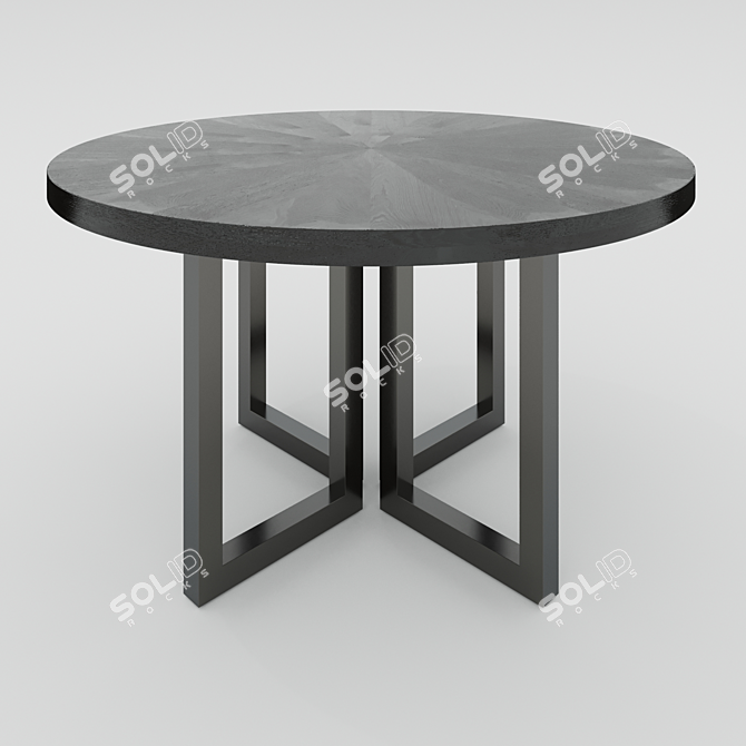 Elegant Soul Wood Dining Table 3D model image 1