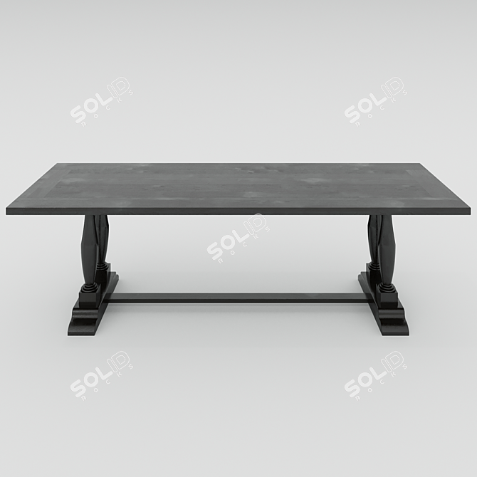 Soul Wood Dining Table: Elegant & Functional 3D model image 1