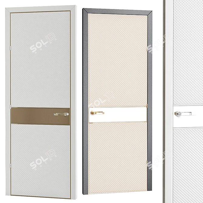 Modern Style Indoor Doors №61 | Sleek & Stylish 3D model image 1