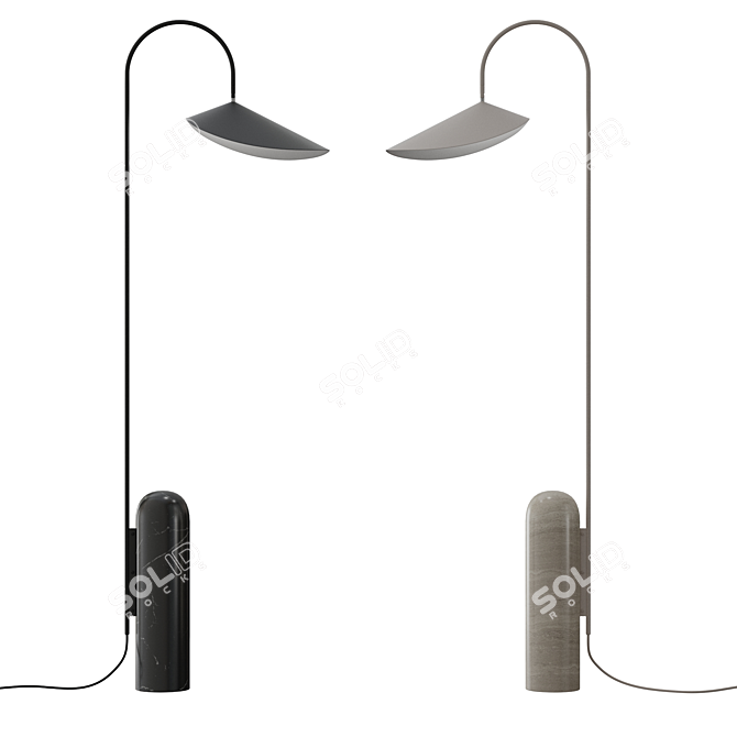 Title: Elegant Arum Floor Lamp 3D model image 1