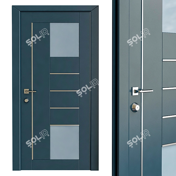  Sleek Modern Interior Doors 3D model image 1