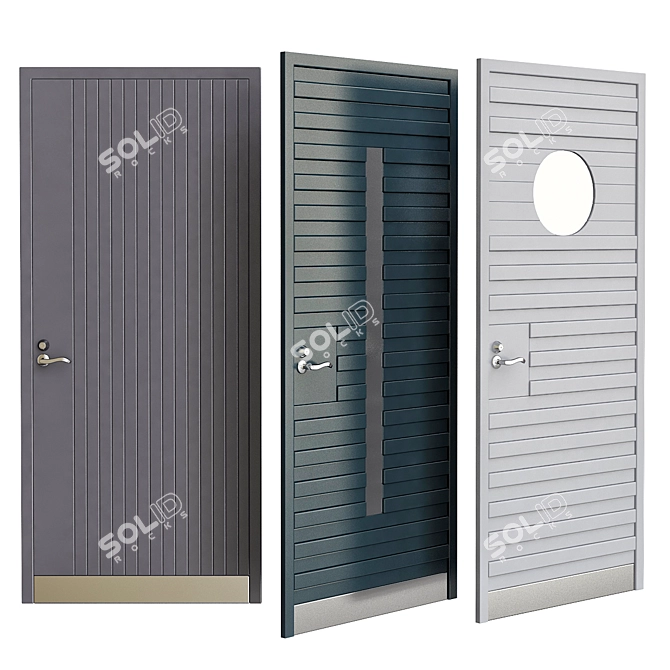 Modern Elegance: Interior Doors 3D model image 1