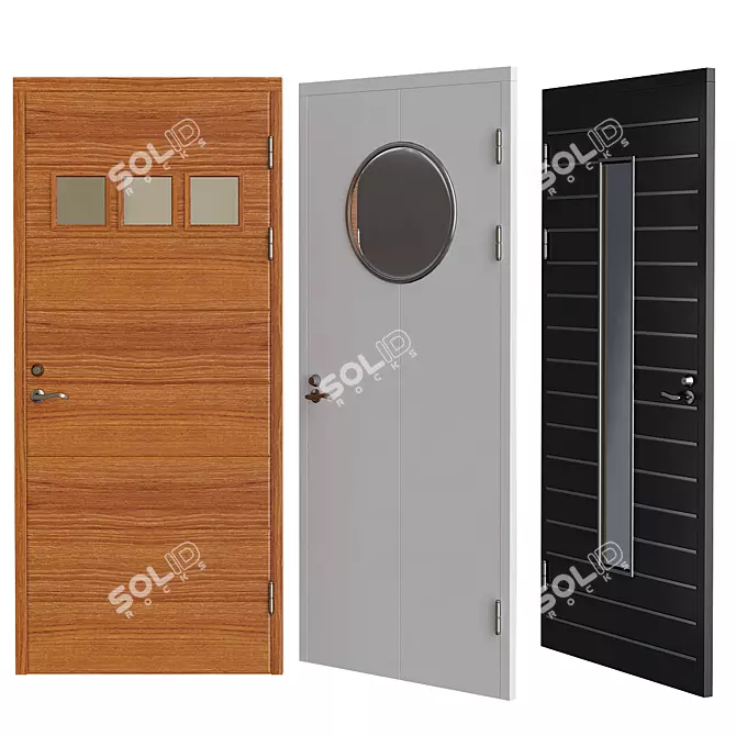 Sleek Modern Doors №78 3D model image 1