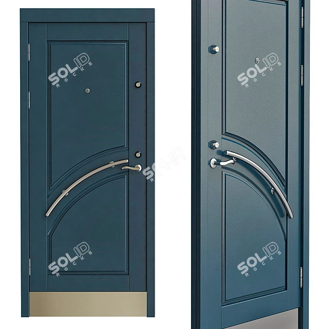 Sleek Modern Interior Doors 3D model image 1