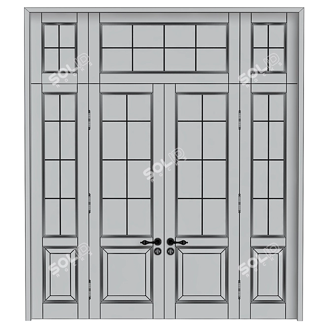 Modern Number 89 Interior Doors 3D model image 2