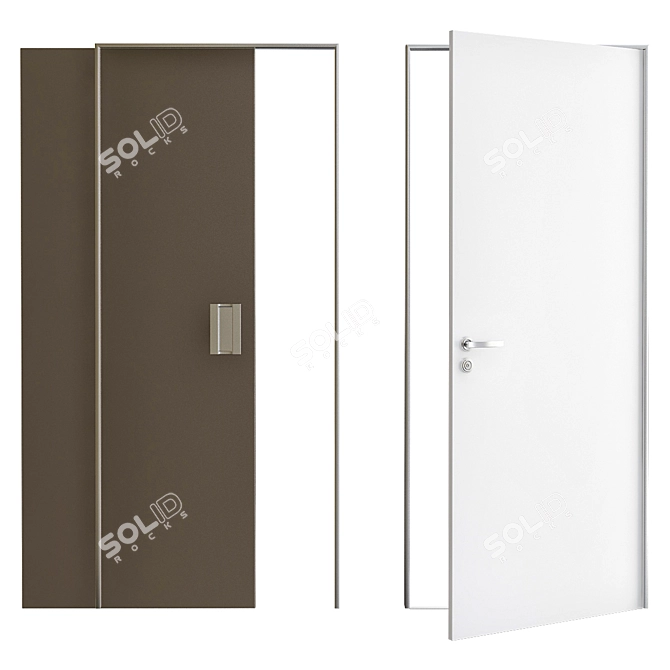 Sleek & Modern Interior Doors 3D model image 1