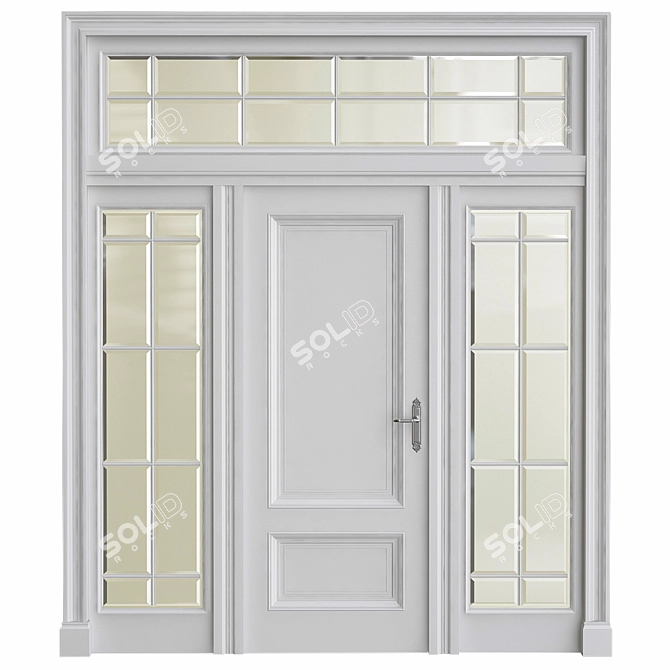 Modern Urbanite Interior Doors 3D model image 1