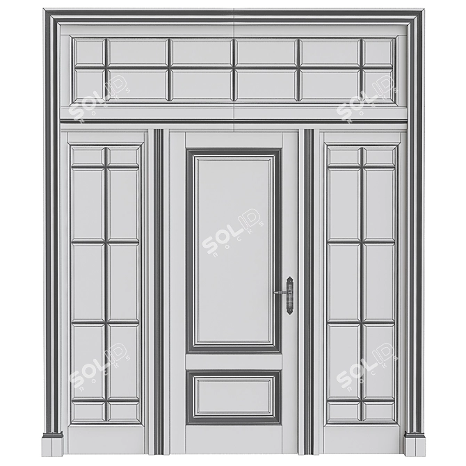 Modern Urbanite Interior Doors 3D model image 2