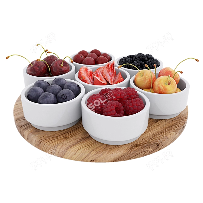 Berry Bliss Bowls 3D model image 1