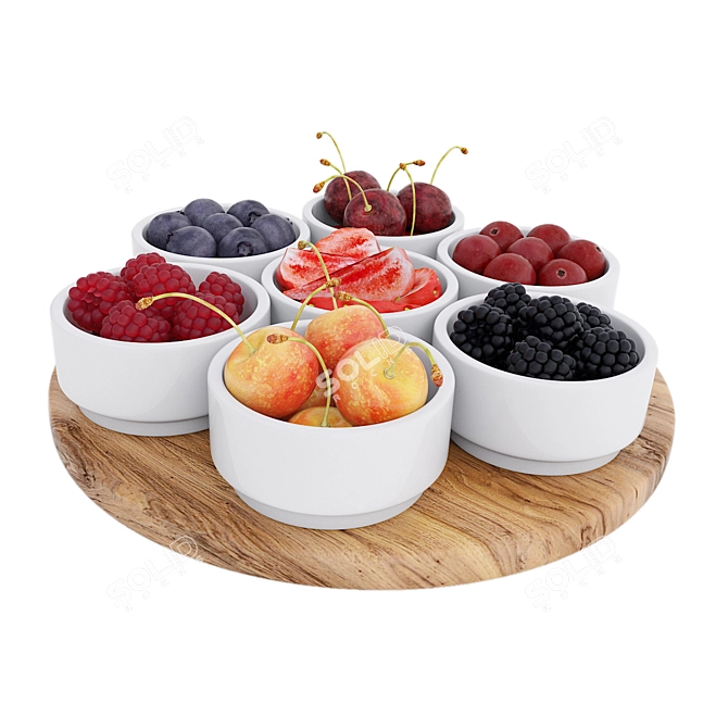 Berry Bliss Bowls 3D model image 2