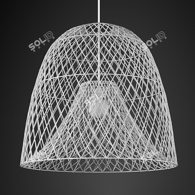 Bohemian Woven Pendant Light 3D model image 2