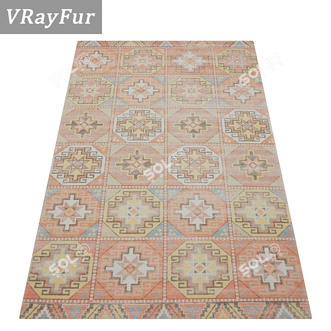 Luxury Carpets Set | High-Quality Textures 3D model image 2