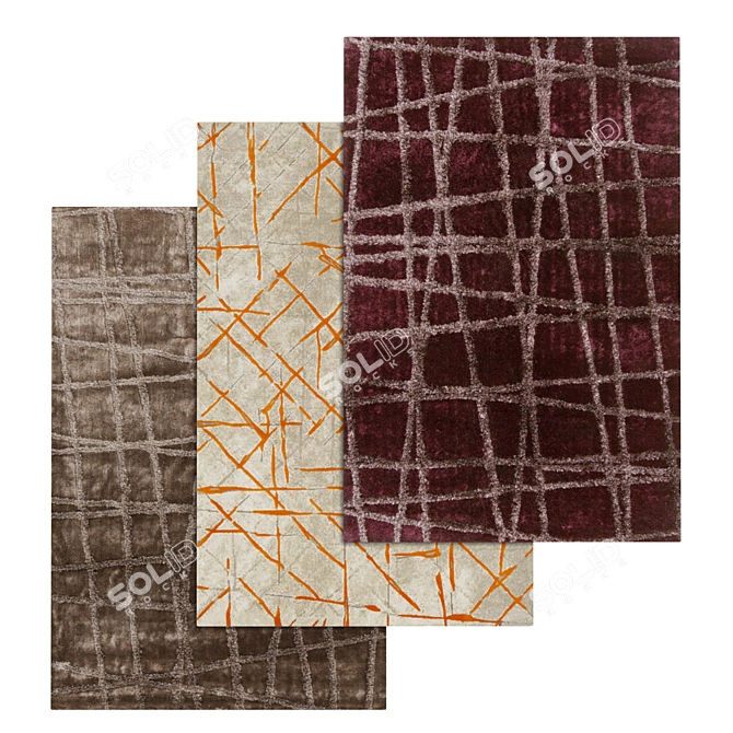 Luxury Carpet Set | High-Quality Textures 3D model image 1