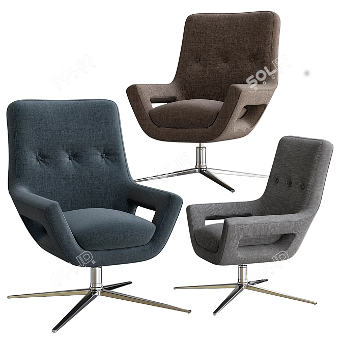 Luxury Swivel Chair: Eichholtz Flavio 3D model image 1