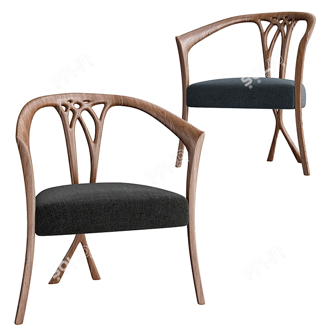 Elegant Vigne Armchair by Christopher Guy 3D model image 1