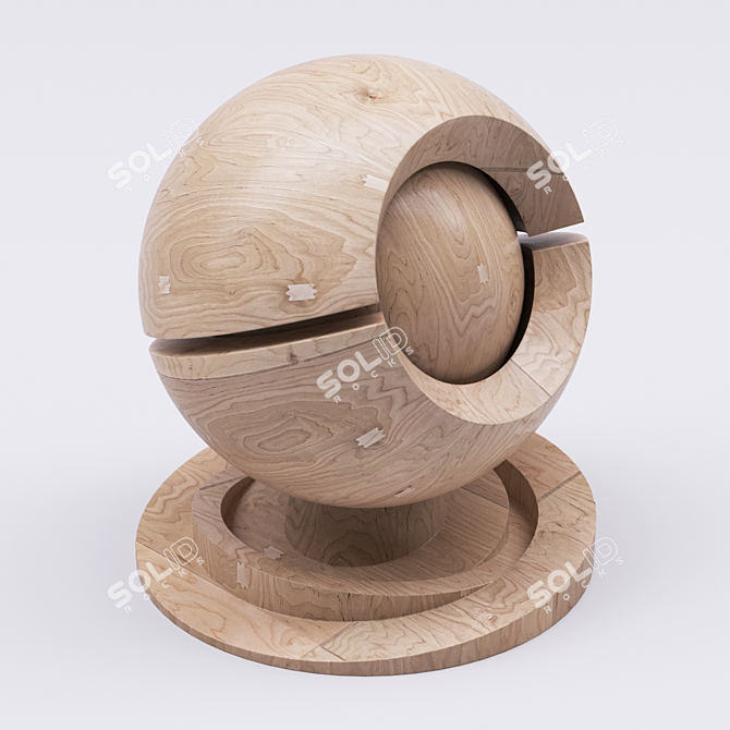 High-Quality Birch Plywood 3D model image 5