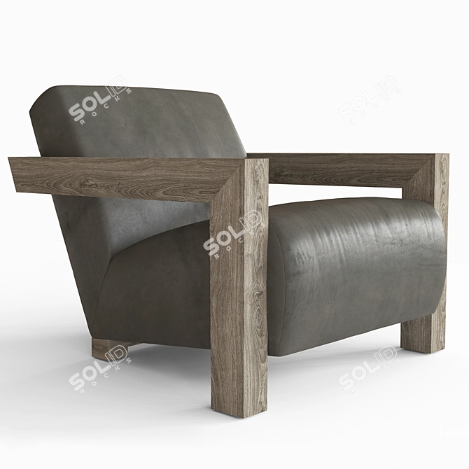 Premium Leather Alta Chair: Elegant Design & Superior Comfort 3D model image 1