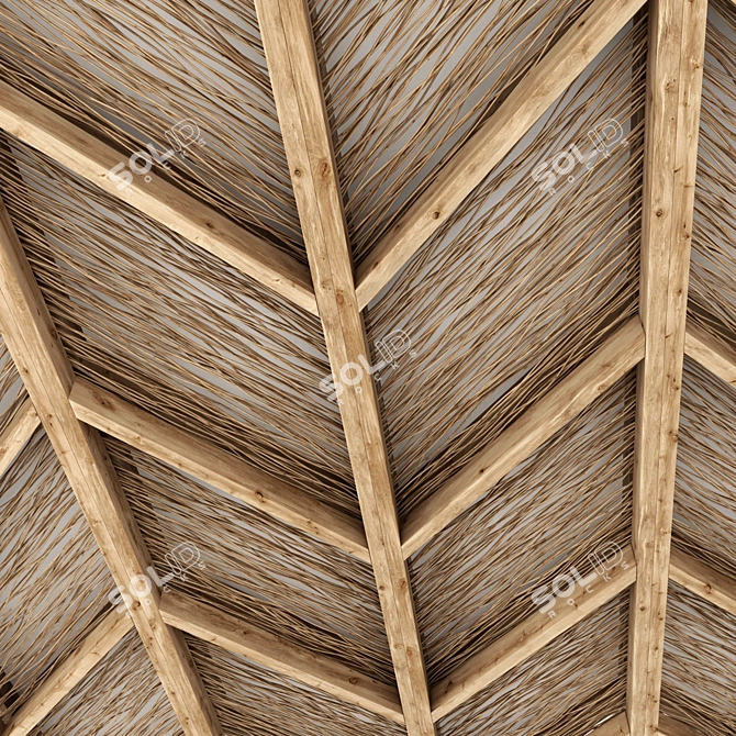 Branch Angle Ceiling Tile 3D model image 8