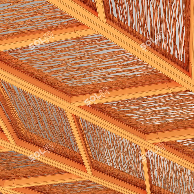 Branch Angle Ceiling Tile 3D model image 10