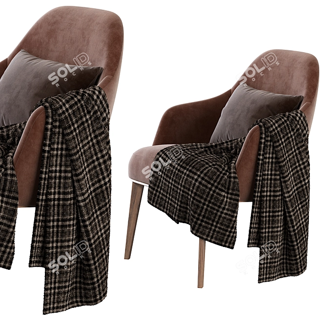 Elegant Poliform Jane Chair 3D model image 4