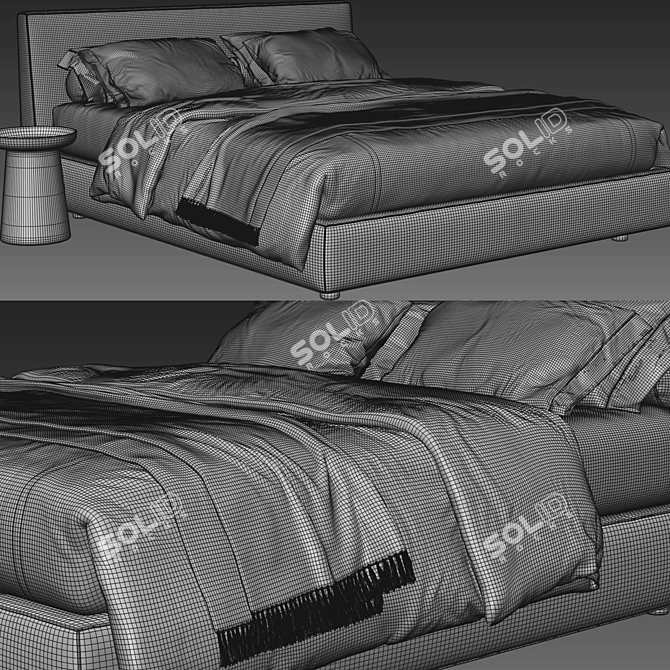 Flexteam Ray: Versatile Comfort Bed 3D model image 4