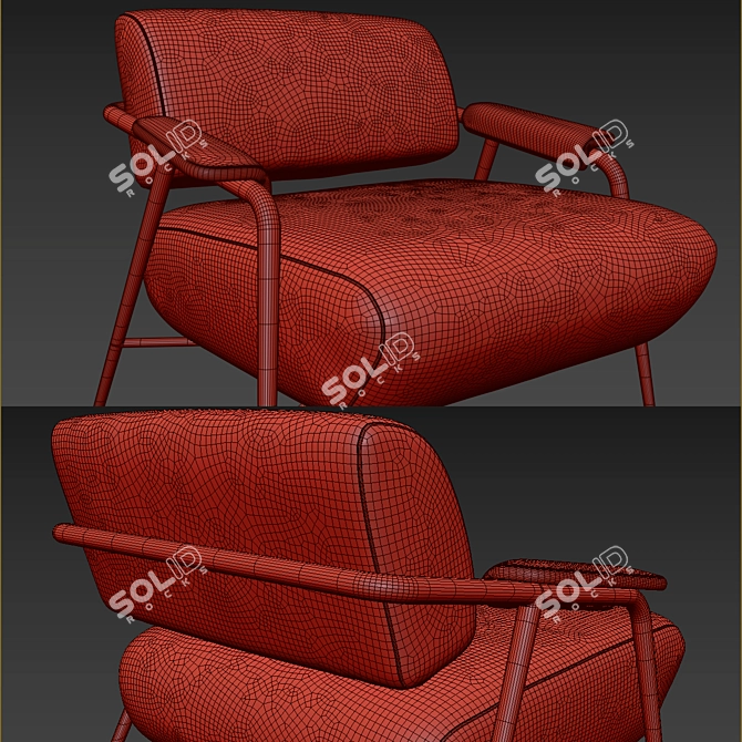 Potocco Stay Armchair 3D model image 5
