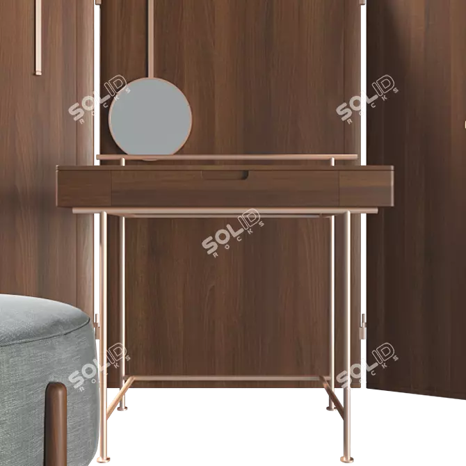 Elegant 375 Stay Vanity Set 3D model image 2