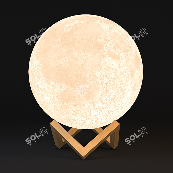 Lunar Glow 18cm Table Lamp 3D model image 1